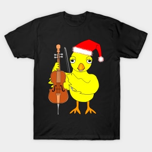 Santa Cap Cello Chick T-Shirt